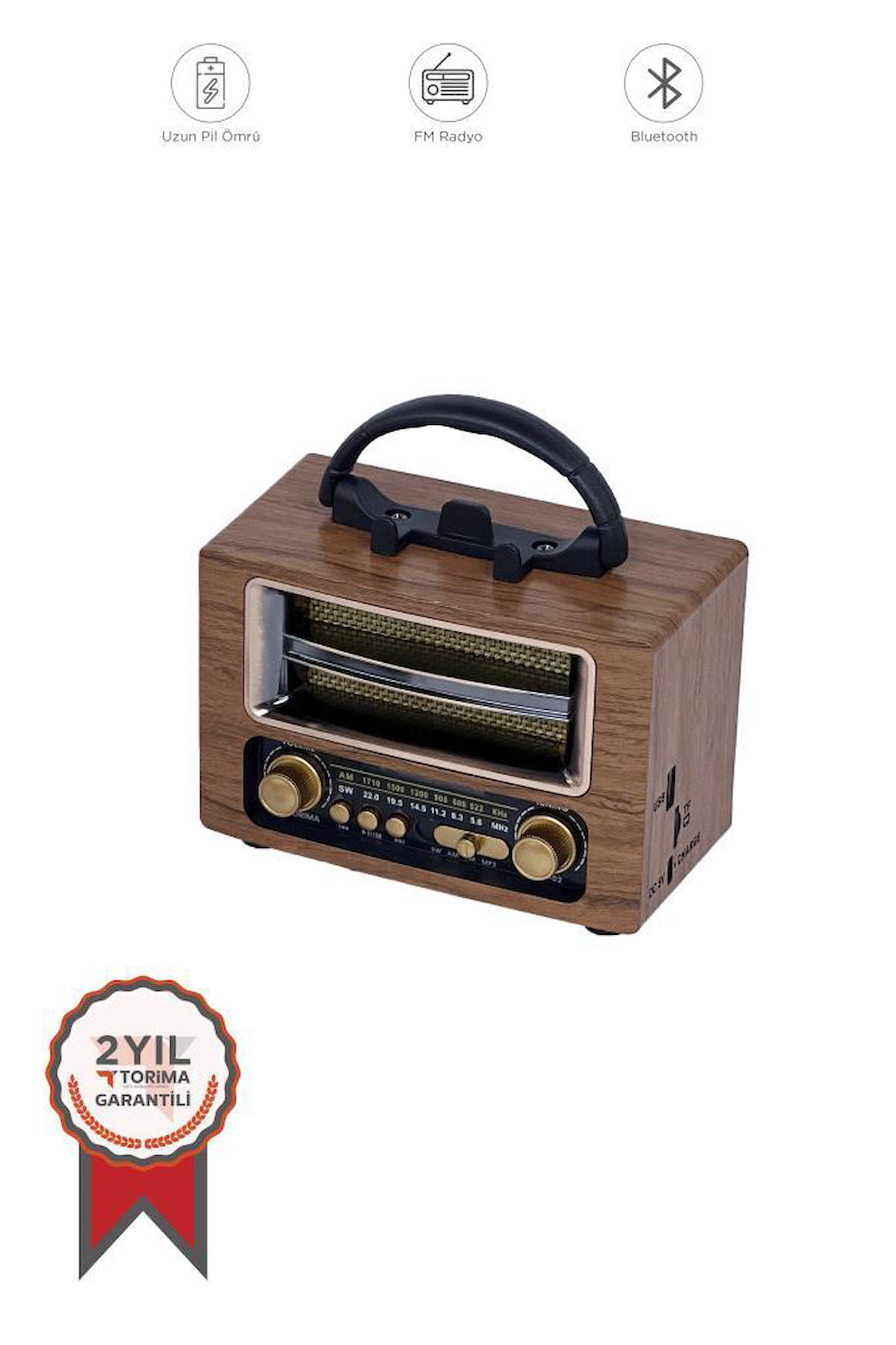 Torima Ns-02 Wooden 3 W Radyolu Taşınabilir Ahşap Bluetooth Kulaklık