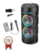 Torima Zqs-42398 8 W Işıklı Taşınabilir Siyah Bluetooth Kulaklık