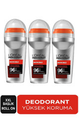 L'oréal Paris Men Expert Invincible Pudrasız Ter Önleyici Antiperspirant Roll-On Erkek Deodorant 3x50 ml