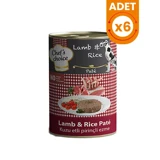 Chef's Choice Pate Kuzu Etli Parçacıklı Yetişkin Köpek Maması 400 gr 6'lı