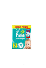 Prima Fırsat Paketi 2 Numara Cırtlı Bebek Bezi 72 Adet