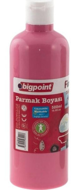 Bigpoint Yıkanabilir 500 ml Tekli Pembe Parmak Boyası