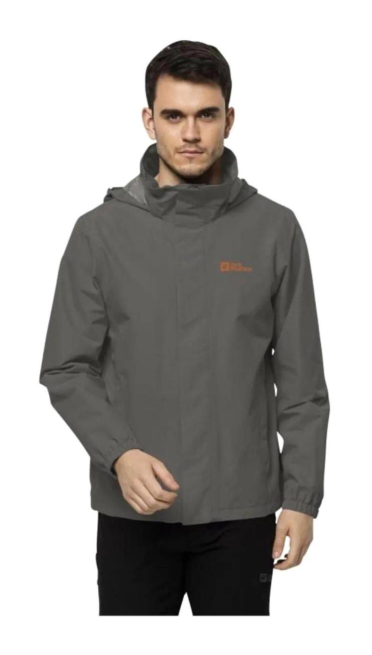 Jack Wolfskin Stormy Point Softshell Gore Tex Su Geçirmez Fermuarlı Polyester Erkek Outdoor Mont Gri