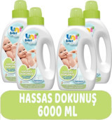 Uni Baby Hassas Dokunuş Hipoalerjenik 4x1.5 lt Sıvı Bebek Çamaşır Deterjan