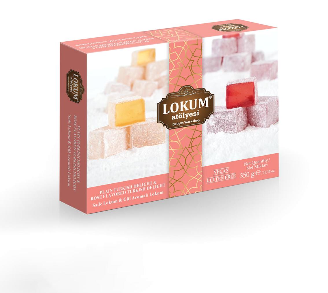 Lokum Atolyesi Gül Aromalı-Sade Lokum 350 gr