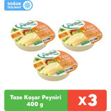 Pınar Taze Kaşar İnek Peynir 3x400 gr