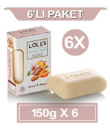 Lole's Organik Bitkisel Badem Yağı-Kayısı Katı Sabun 6x150 gr