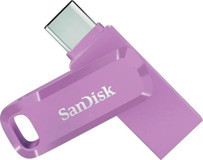 Sandisk Ultra Dual Drive Go SDDDC3-256G-G46L Çift Taraflı USB 3.2 Gen 1 Type A-Type C 256 GB Flash Bellek Mor