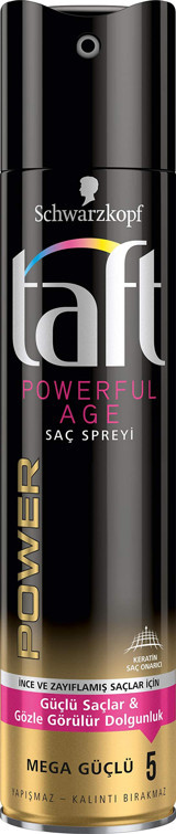 Schwarzkopf Taft Powerful Age Sabitleyici Islak Görünümlü Provitaminli Güçlü Saç Spreyi 250 ml