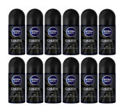 Nivea Deep Dimension Pudrasız Ter Önleyici Antiperspirant Roll-On Erkek Deodorant 12x50 ml