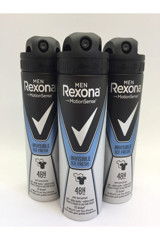 Rexona Invisible Ice Fresh Pudralı Ter Önleyici Antiperspirant Sprey Erkek Deodorant 3x150 ml