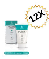 Deotak Fresh To Pudrasız Krem Unisex Deodorant 12x35 ml