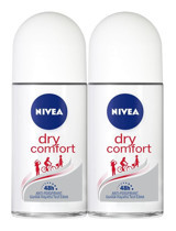 Nivea Dry Comfort Pudrasız Ter Önleyici Antiperspirant Roll-On Kadın Deodorant 2x50 ml