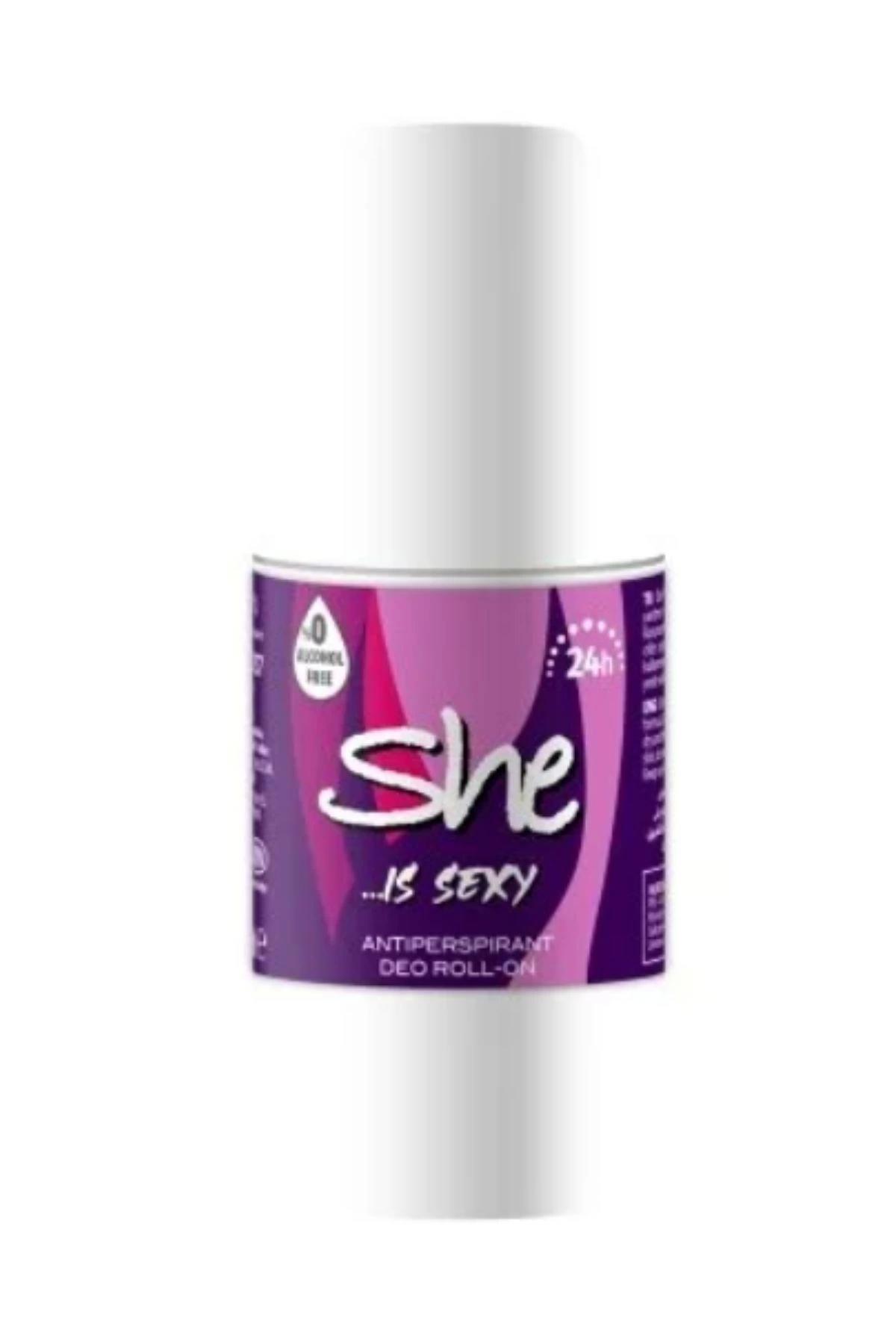 She Is Sexy Pudrasız Ter Önleyici Antiperspirant Roll-On Kadın Deodorant 50 ml