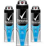 Rexona Cobalt Dry Pudrasız Ter Önleyici Antiperspirant Sprey Erkek Deodorant 3x150 ml