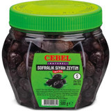 Cebel Sofralık Tuzlu Yağlı Siyah Zeytin Pet Kavanoz 500 gr