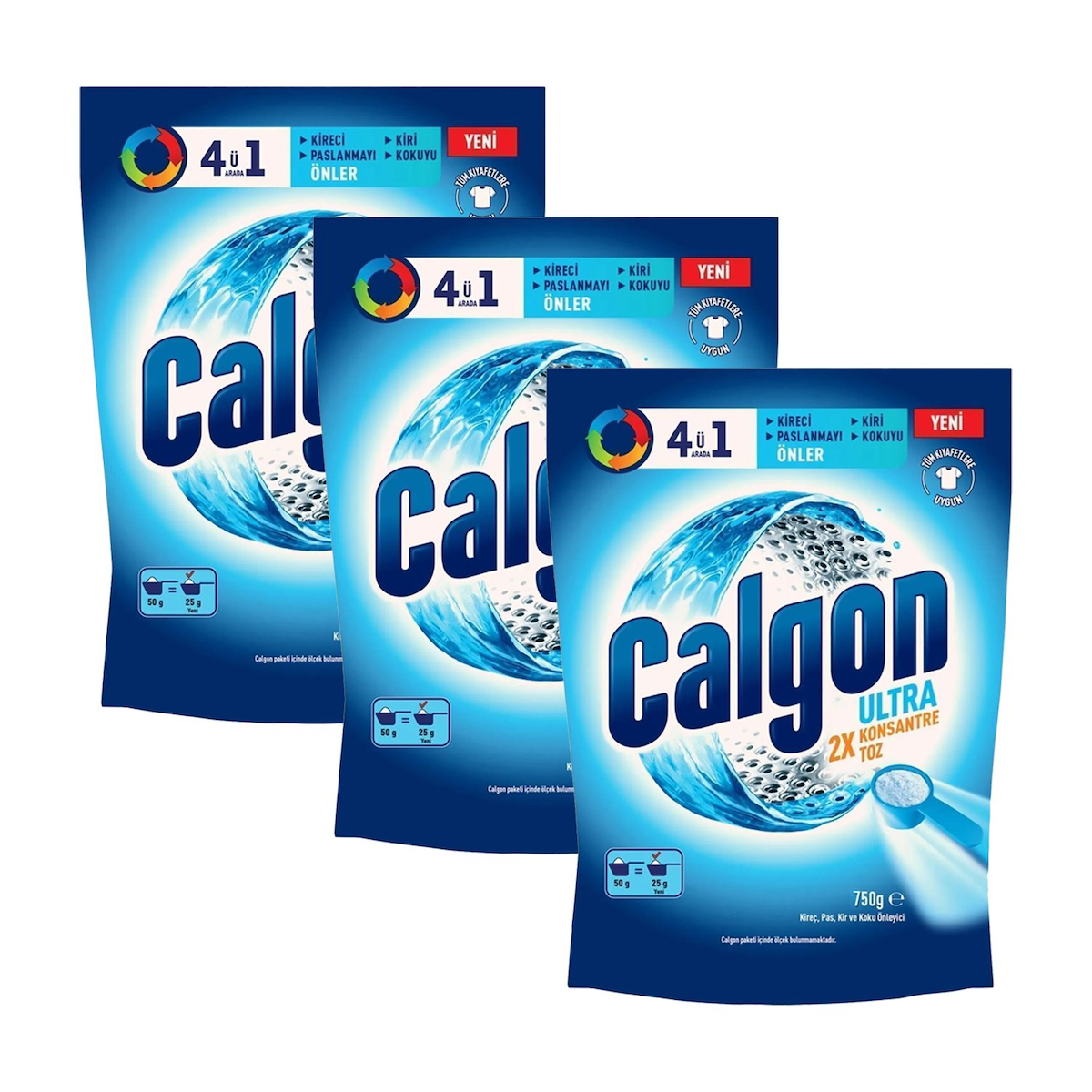 Calgon 4ü1 Arada Ultra Konsantre Kireç Önleyici 3x750 gr