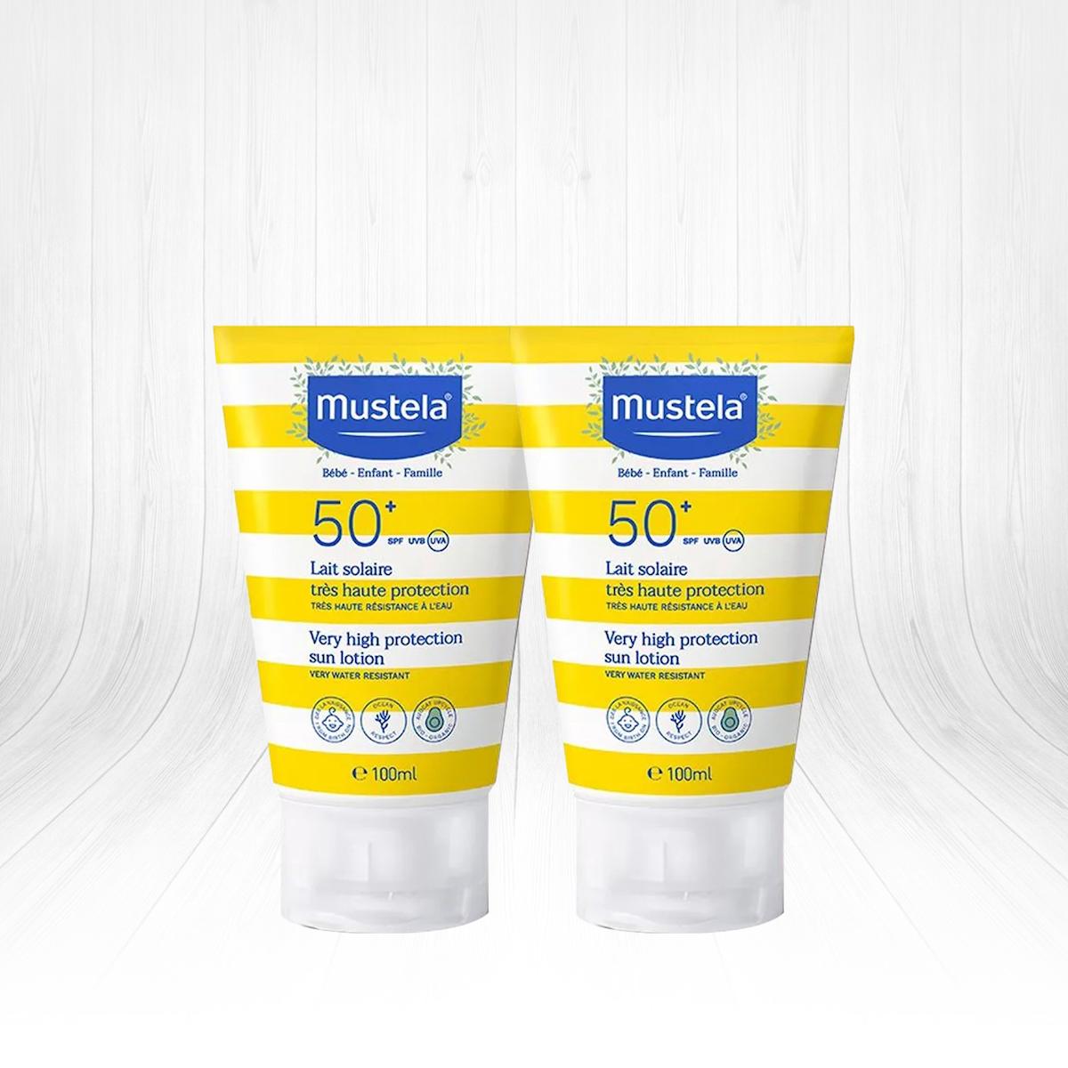 Mustela 50 Faktör Tüm Ciltler İçin Leke Karşıtı Nemlendirici Yağsız Yüz Güneş Kremi 2x100 ml