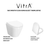 Vitra Smooth Flush 54 cm Seramik Kanallı Arkadan Çıkışlı Asma Klozet Beyaz