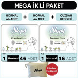 Sleepy Bio Natural Premium Plus Normal Organik Antialerjik İnce 46'lı Hijyenik Ped 2 Adet