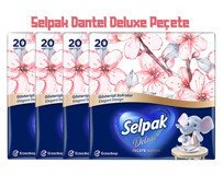 Selpak Deluxe Desenli Kağıt Peçete 4x20'li