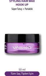 Vasso Hook-Up Pro Parlak Krem Sert Keratinli 50 ml Wax