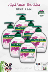 Palmolive Naturals Siyah Orkide Organik Nemlendiricili 6'lı Sıvı Sabun 300 ml