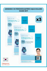 Dermal Aqua Kolajen Kağıt Yüz Maskesi 3x23 gr