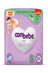 Canbebe Junior 5 Numara Bantlı Bebek Bezi 22 Adet