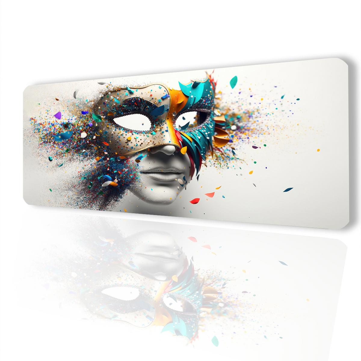 SonicTouch Karnaval Maske 32x70 cm XL Gaming Mousepad Çok Renkli