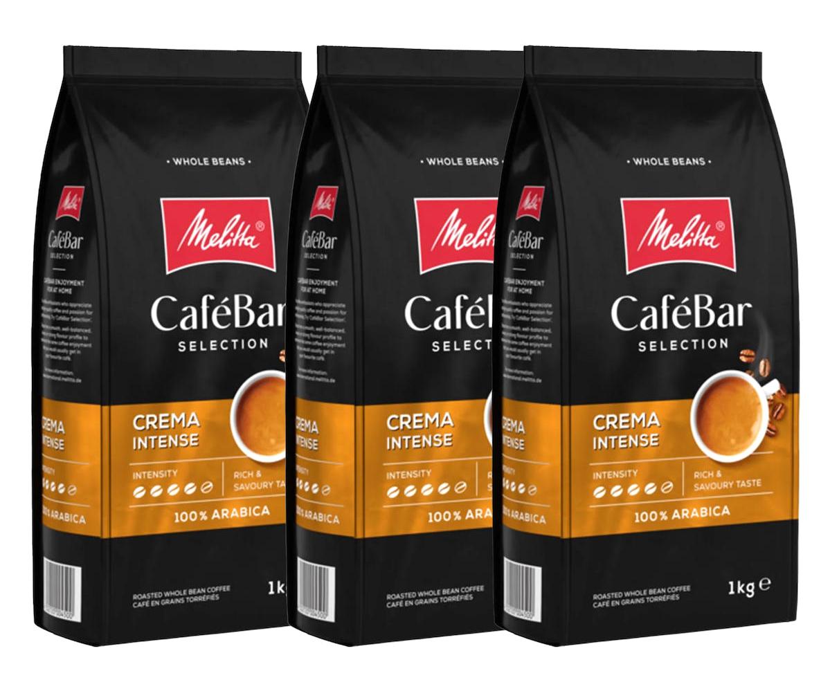 Melitta CafeBar Selection Crema Intense Aromalı Arabica Çekirdek Filtre Kahve 3x1 kg