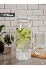 Rembox Beyaz Kapaklı Plastik Sürahi 1.8 lt