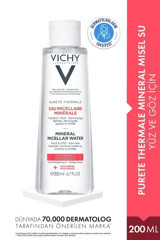 Vichy Mineral Misel Su Alkolsüz Tüm Ciltler Su Bazlı Yüz ve Göz Temizleme Suyu 200 ml