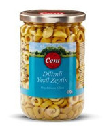 Cem Tuzlu Dilimli Yeşil Zeytin Kavanoz 300 gr