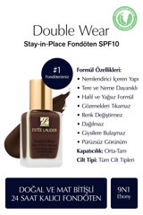 Estée Lauder Double Wear Stay In Place 9N1 Ebony Su Bazlı Güneş Koruyuculu Serum Fondöten 30 ml