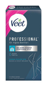 Veet Hassas Ciltler 12 Adet Kadın Bacak-Vücut Bölgesi Ağda Bandı