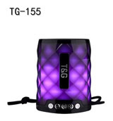 T&G TG155 5 W Radyolu Işıklı Siyah Bluetooth Hoparlör