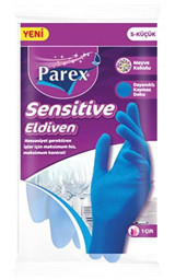 Parex Sensitive Mavi Small Temizlik Eldiveni Tekli