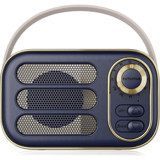 Jingyi Vintage Radyolu Taşınabilir Gold-Lacivert Bluetooth Hoparlör