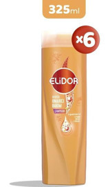 Elidor Onarıcı Onarıcı Yıpranmış Saçlar İçin Keratinli C Vitamini - Keratin Şampuan 6x325 ml