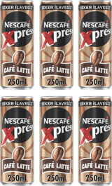 Nescafe Xpress Şekersiz Cafe Latte Soğuk Kahve 6x250 ml