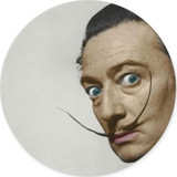 WuW Salvador Dali Yuvarlak 20 cm S Mousepad Gri-Siyah