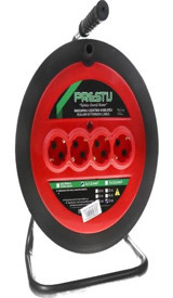 Prestij PR31550 2200 W Kalın Akım Korumalı 4'lü 50 m Makaralı Uzatma Kablosu Kırmızı