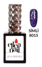 Ellea Nail 8015 Mor Kalıcı Simli Parlak Oje