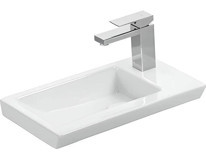 Sanovit Mini Klasik Tekli 45 cm Seramik Tezgah Üstü Dikdörtgen Lavabo Beyaz