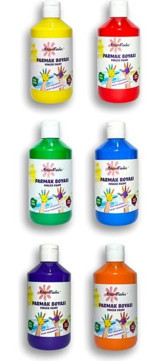 Bloomkiddies 300 ml 6'lı Çok Renkli Parmak Boyası