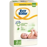 Evy Baby Ekonomik Paket Mini 2 Numara Cırtlı Bebek Bezi 38 Adet