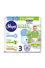 Sleepy Natural 3 Numara Organik Külot Bebek Bezi 4x68 Adet