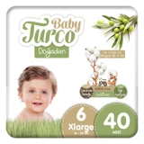 Baby Turco Doğadan 6 Numara Bantlı Bebek Bezi 40 Adet