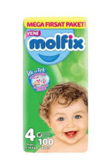 Molfix 3D Maxi 4 Numara Cırtlı Bebek Bezi 100 Adet